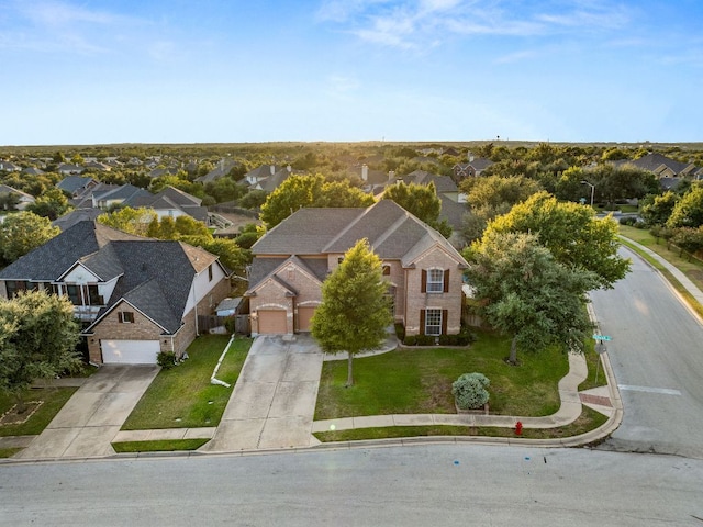 aerial view featuring a residential view