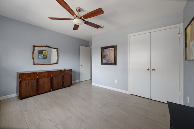 2709 Cascade Dr, Austin, TX 78757 - unfurnished bedroom featuring a closet and ceiling fan