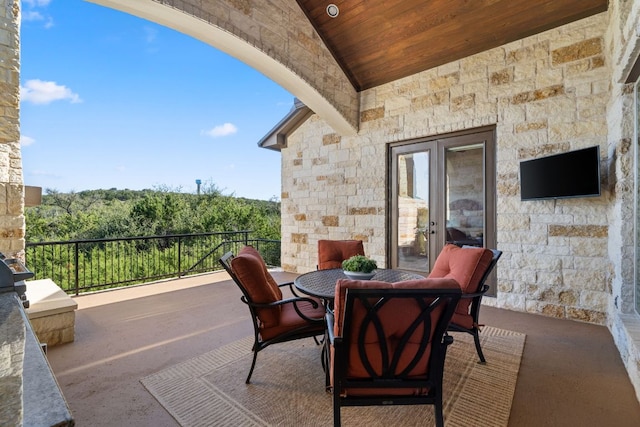 908 Crestone Stream Dr, Austin, TX 78738 - view of patio with french doors
