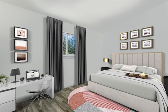 710 W 34th St Unit 205, Austin, TX 78705 - bedroom featuring wood finished floors and baseboards