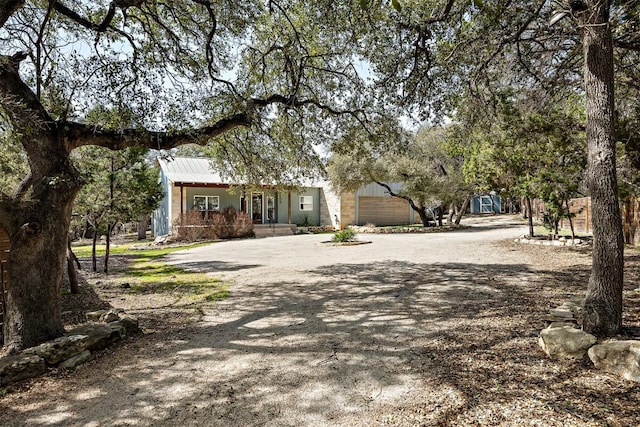 exterior space featuring an attached garage