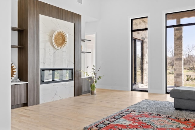 entryway featuring wood finished floors