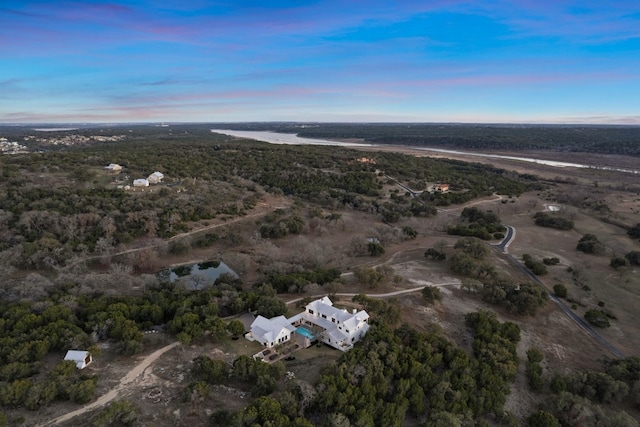 bird's eye view with a forest view