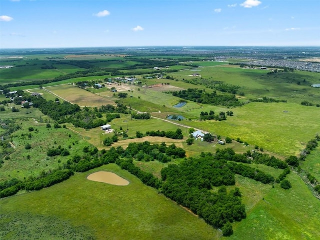 bird's eye view featuring a rural view