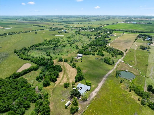 aerial view featuring a rural view