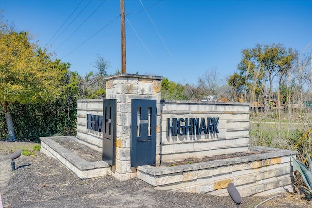 view of community sign