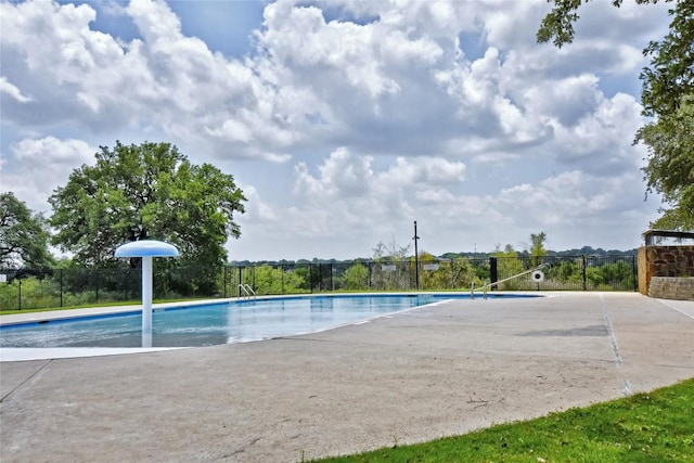 community pool with fence