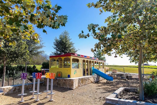 view of community jungle gym