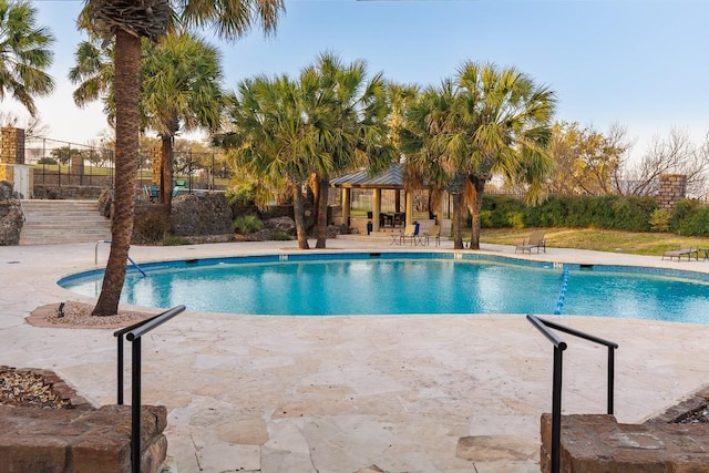 3206 Douglas Dr, Horseshoe Bay, TX 78657 - swimming pool with a patio and a gazebo