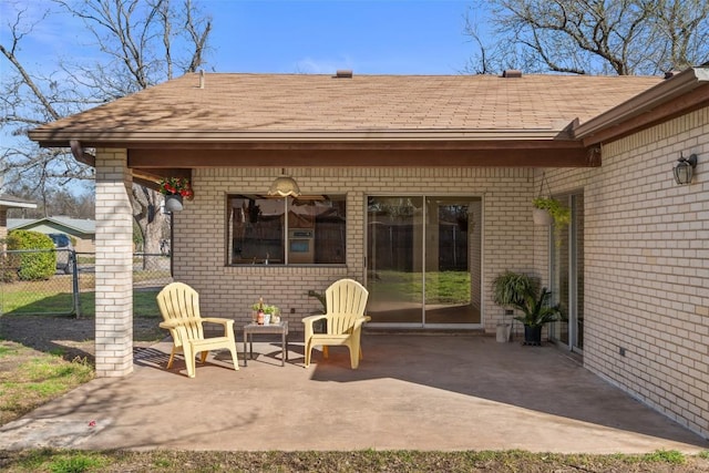 view of patio / terrace with fence