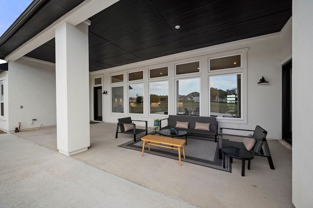 view of patio / terrace featuring an outdoor hangout area