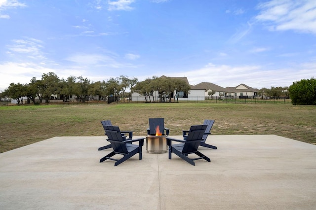 view of patio with fence