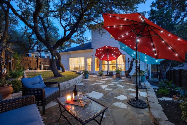 view of patio / terrace with fence