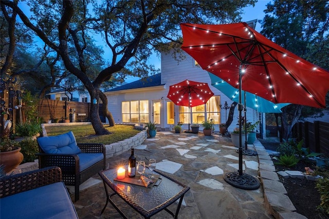 view of patio / terrace with a fenced backyard