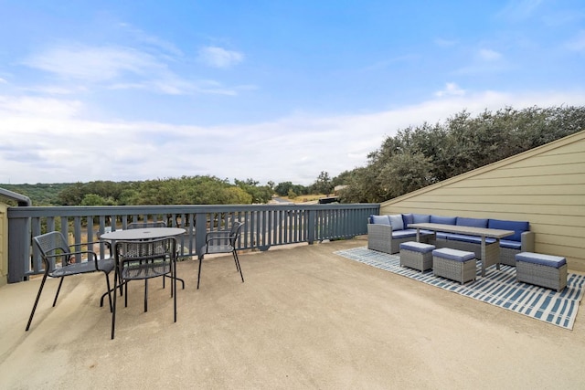 view of patio / terrace with outdoor dining area and outdoor lounge area