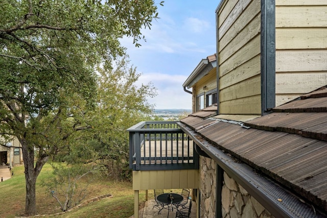 view of wooden deck