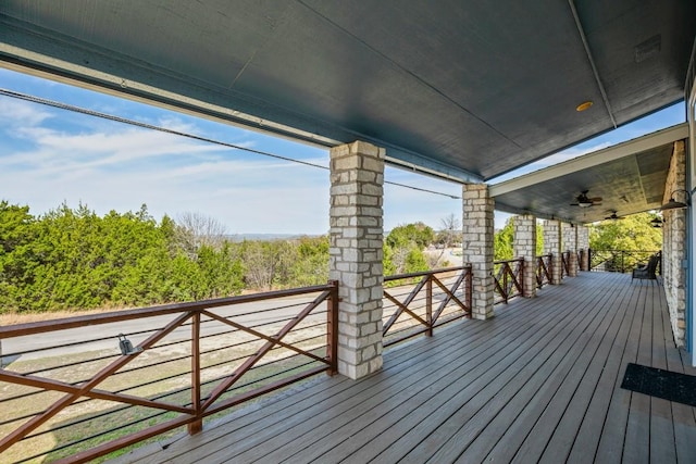 view of wooden terrace