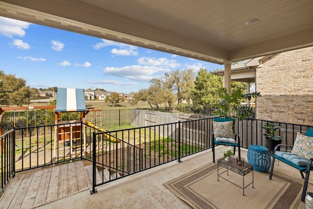 view of balcony