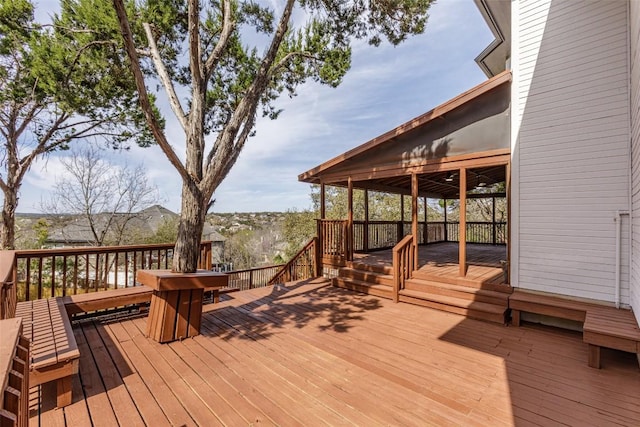 view of wooden terrace