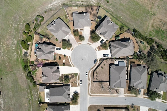 bird's eye view with a residential view