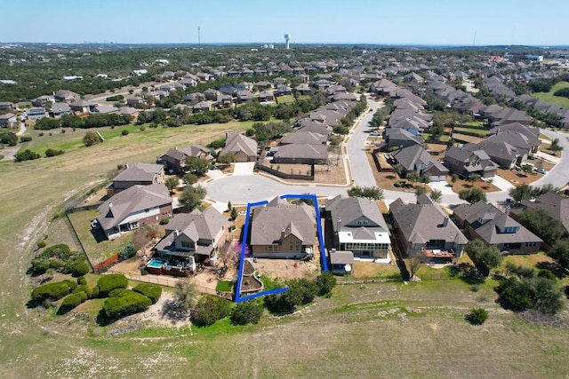 drone / aerial view featuring a residential view