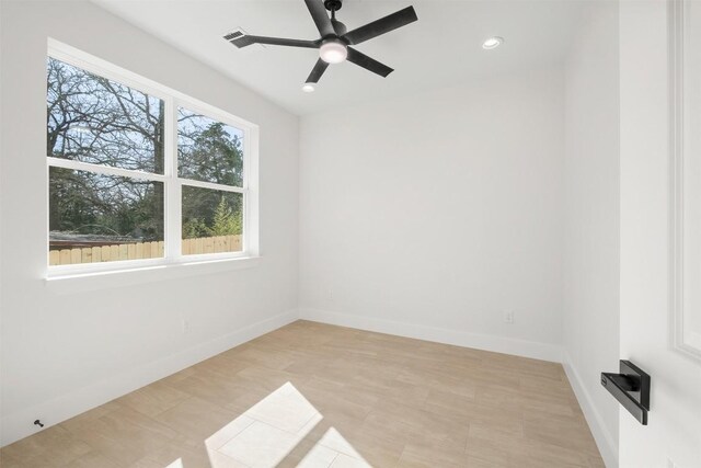 113 Eaglenest Ct, Smithville, TX 78957 - unfurnished room featuring a ceiling fan and recessed lighting