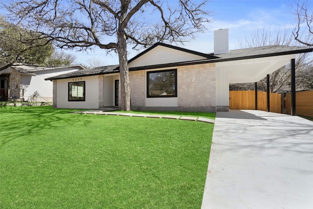 9229 Independence Loop, Austin, TX 78748 - view of front of property featuring a chimney, concrete driveway, and roof with shingles