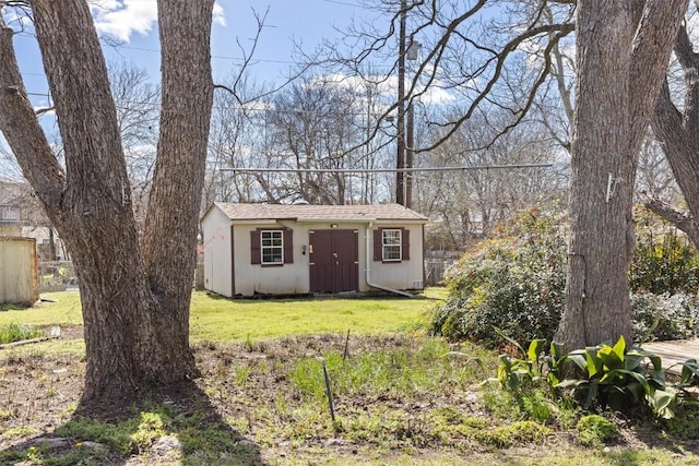 view of outbuilding with an outbuilding