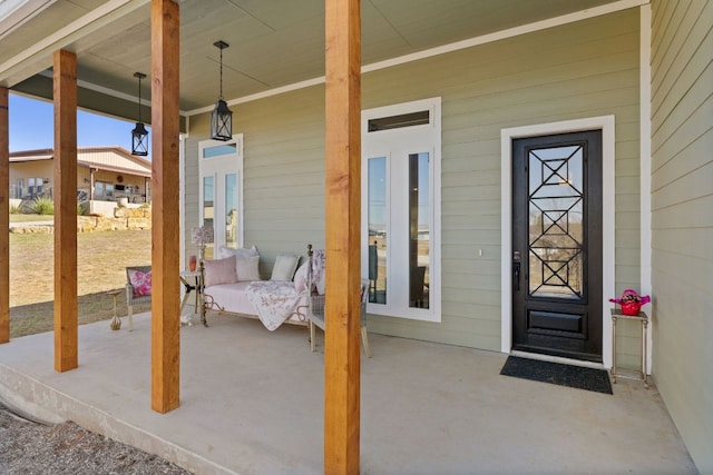 property entrance with a porch