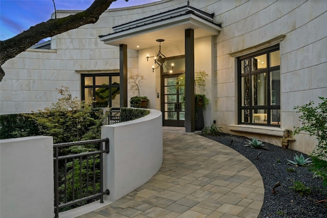 doorway to property featuring a gate