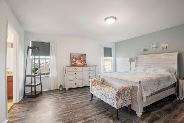 bedroom featuring wood finished floors