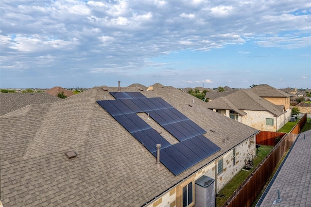 drone / aerial view with a residential view