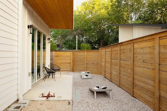 view of patio / terrace with a fenced backyard