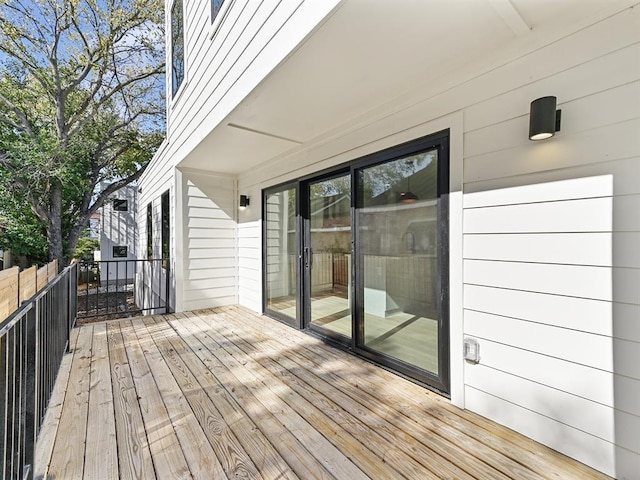 view of wooden deck