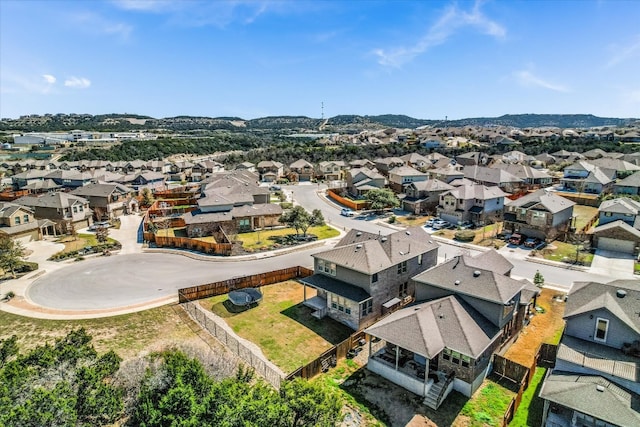 drone / aerial view with a residential view