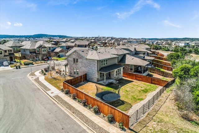 aerial view featuring a residential view