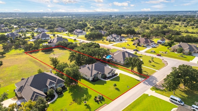 bird's eye view featuring a residential view