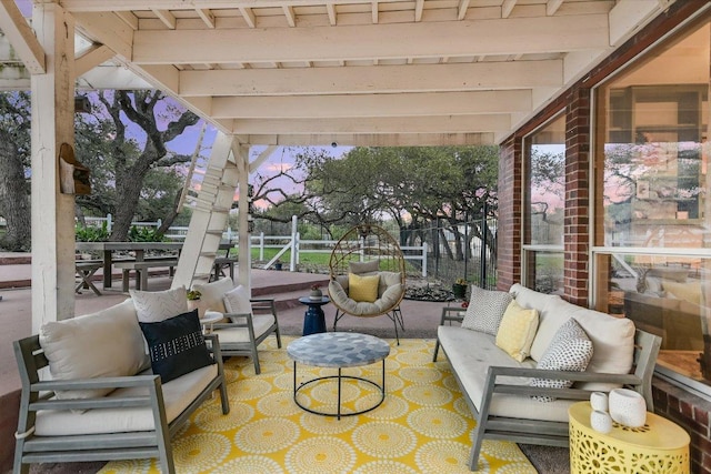 view of patio / terrace with outdoor lounge area