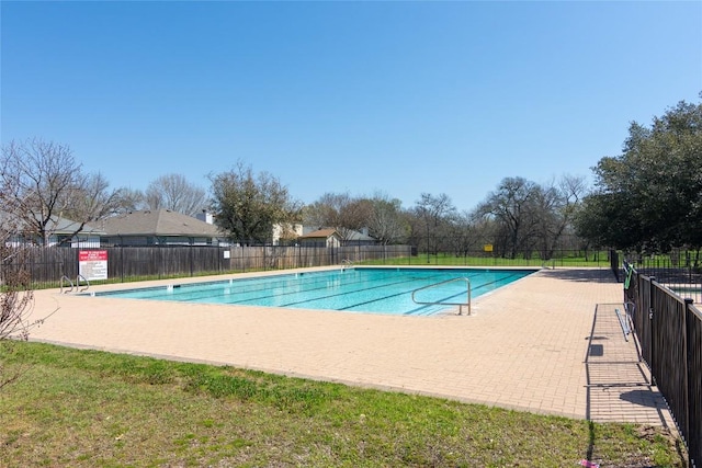 community pool with fence