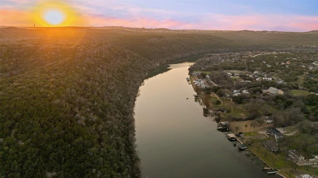 12027 Pleasant Panorama Vw, Austin, TX 78738 - water view featuring a mountainous background