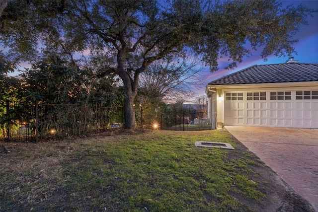 12027 Pleasant Panorama Vw, Austin, TX 78738 - view of yard with a garage