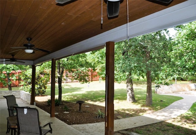 151 William Higgins Dr, Bastrop, TX 78602 - view of patio / terrace featuring ceiling fan