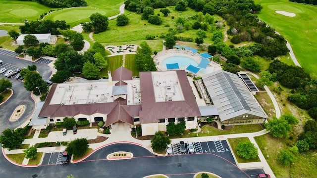 705 Kitty Hawk Rd, Georgetown, TX 78633 - drone / aerial view featuring view of golf course
