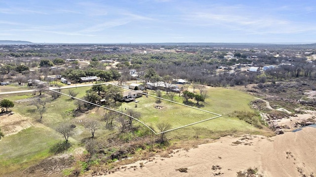 bird's eye view with a rural view