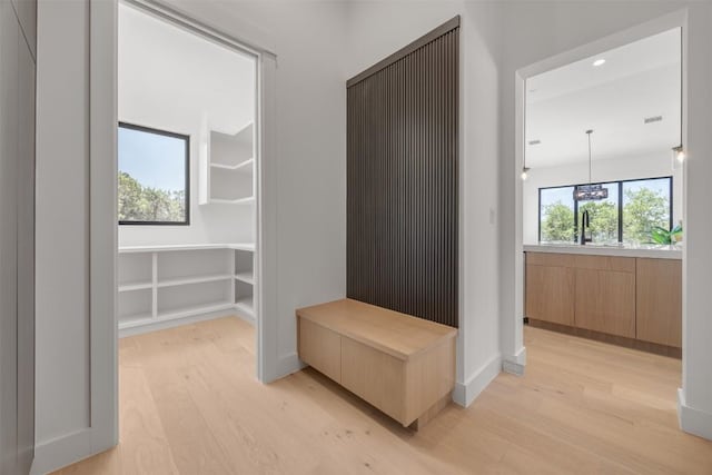 8112 Kuhn Dr, Austin, TX 78736 - mudroom featuring light wood finished floors and baseboards