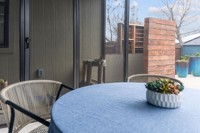 view of patio / terrace with a balcony