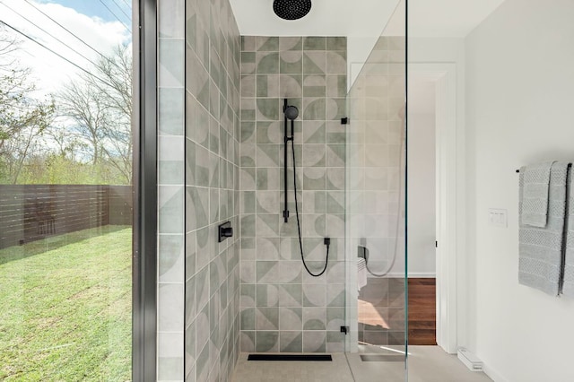 2603 Little John Ln, Austin, TX 78704 - full bathroom featuring a stall shower and tile patterned floors