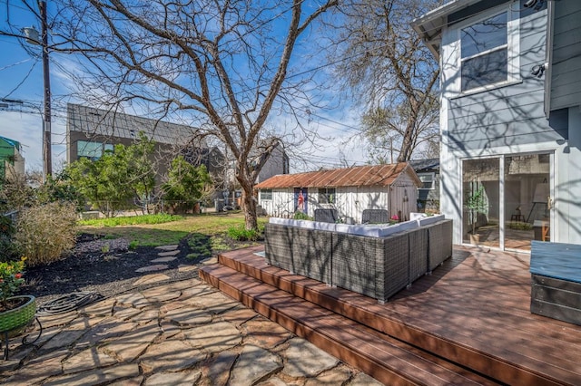 view of patio featuring a deck