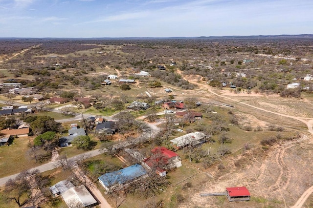 bird's eye view with view of desert