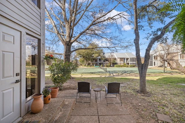 view of patio / terrace with a residential view